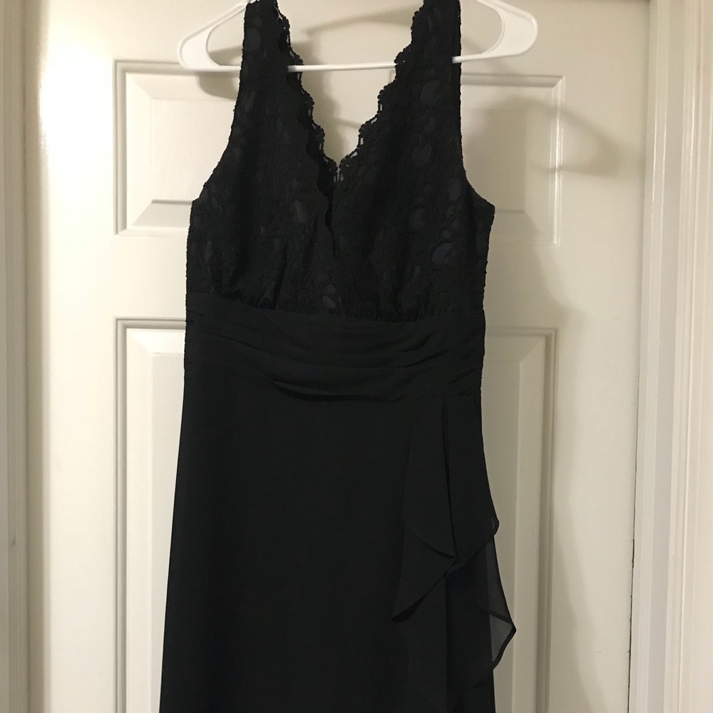 Black chiffon and lace